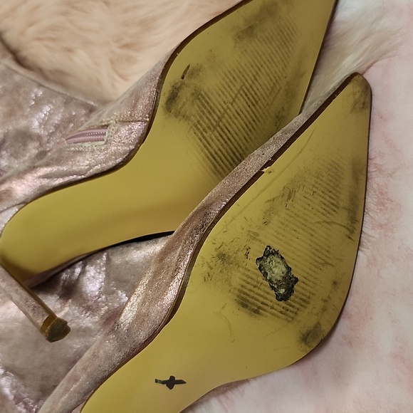 PRE-LOVED VINTAGE DISTRESSED COLIN STUART STILETTO BOOTS-6.5 - Picture 4 of 5